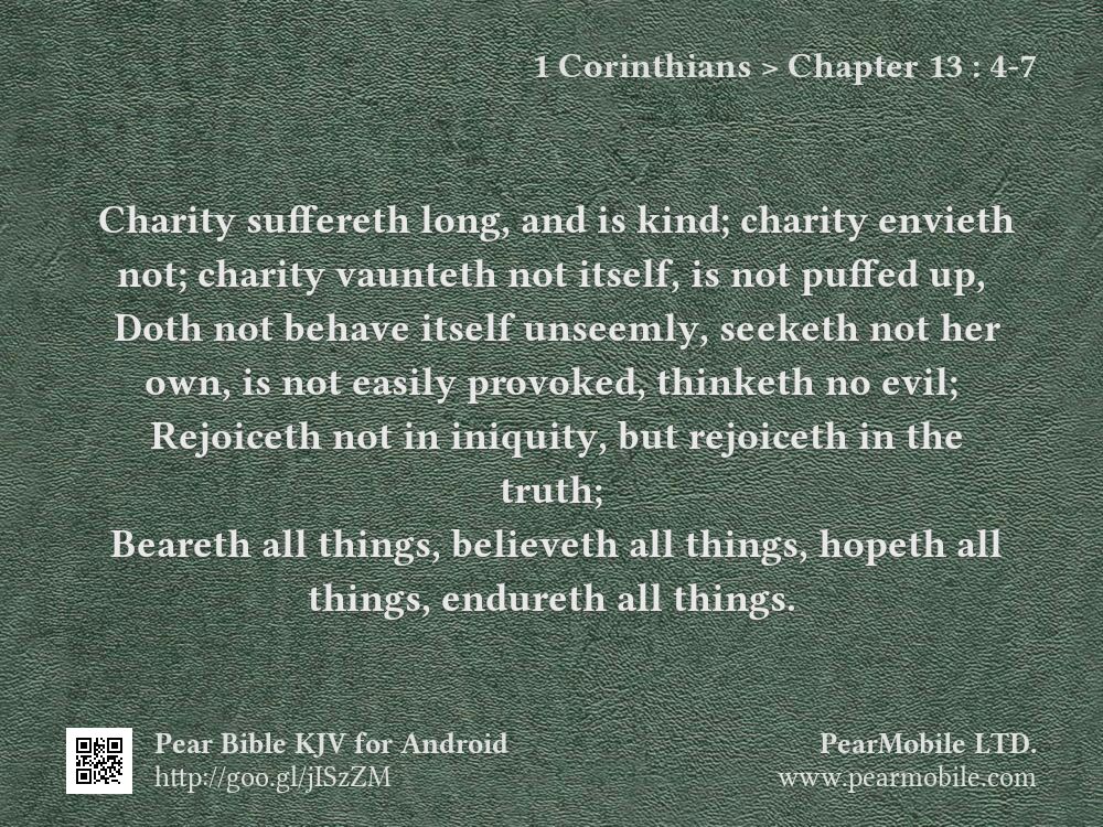 1 Corinthians, Chapter 13:4-7